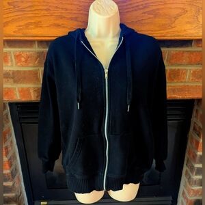 Ultra Flirt Oversized Black Hoodie Sweatshirt Women's Size XS